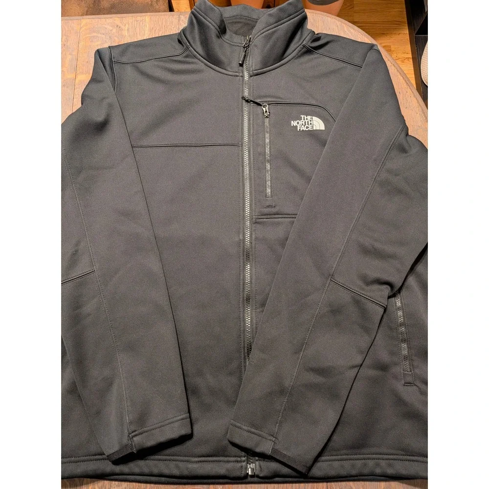 The North Face Apex Bionic Softshell Jacket Black Mens XL WindWall Full Zip